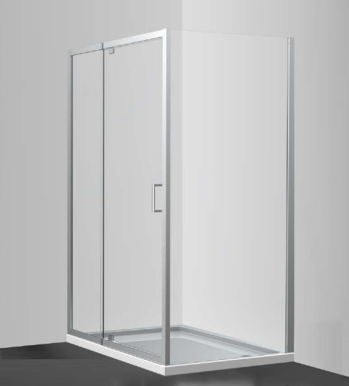 SEMI-FRAMELESS SHOWER ENCLOSURE: Glass Thickness 6mm Height 1900mm